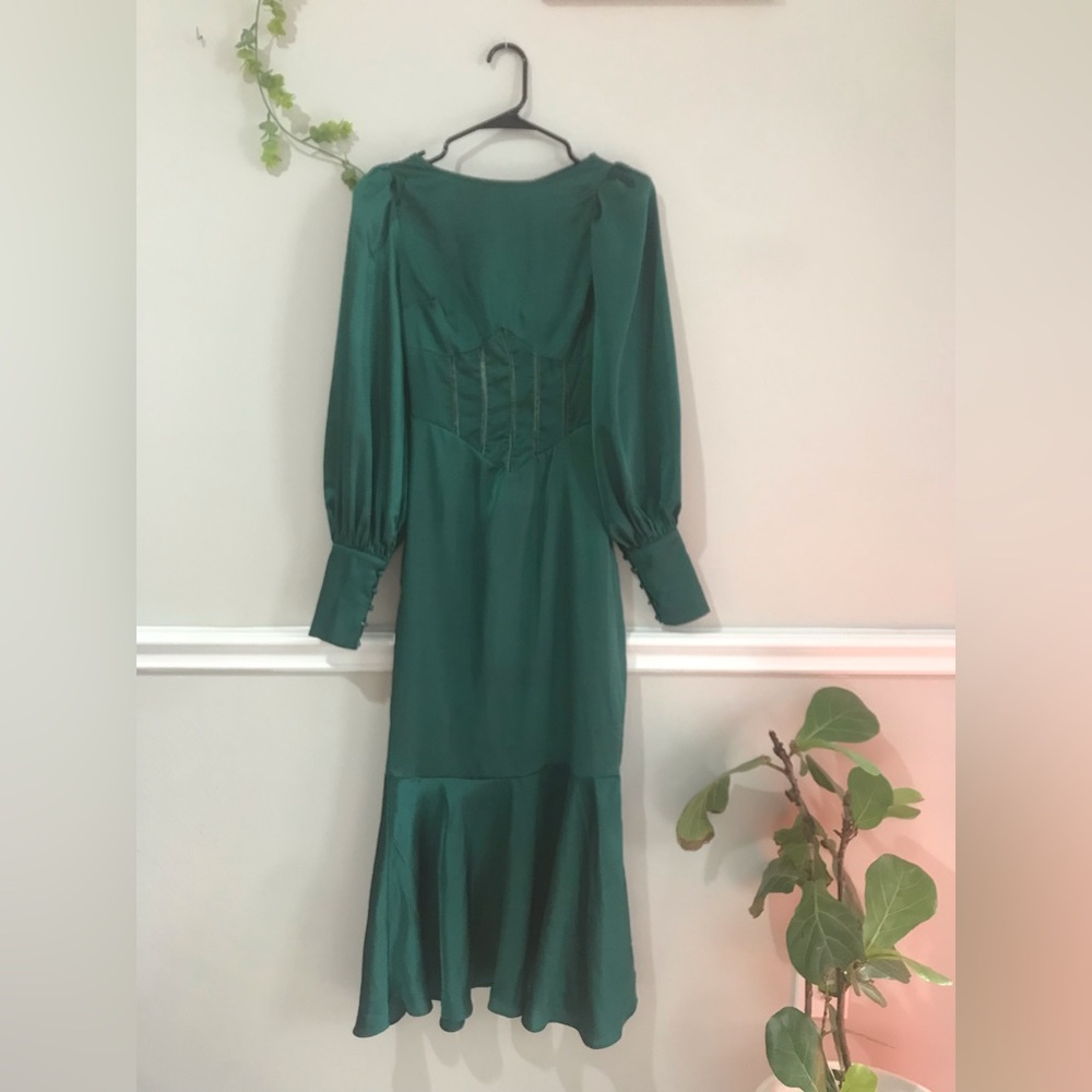 1930s inspired emerald dress